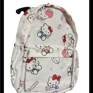 Hello Kitty White and Pink Kids 16” Backpack